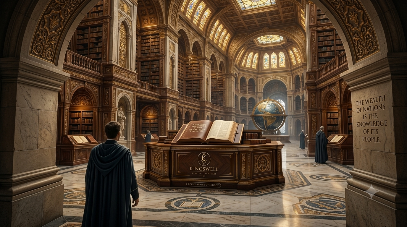 An elder sharing wisdom with a young man — the heart of the Kingswell Chronicles
